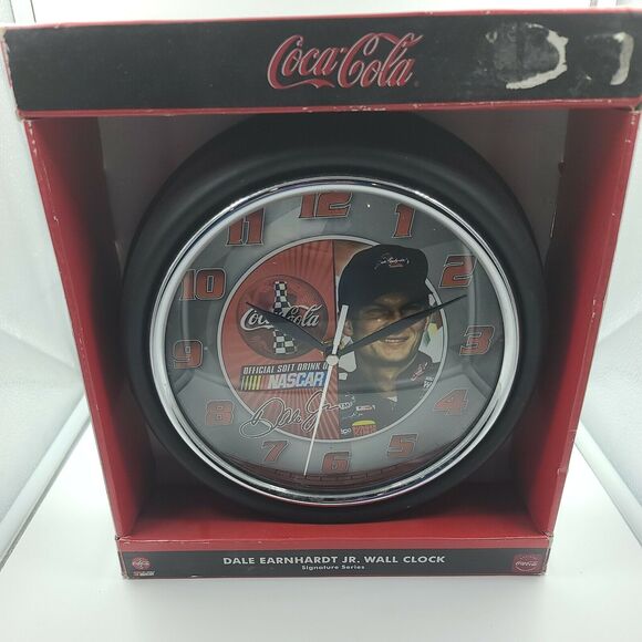 Dale Earnhardt Jr Coca Cola Wall Clock Signature Series NASCAR Coke Brand NEW - Picture 2 of 4